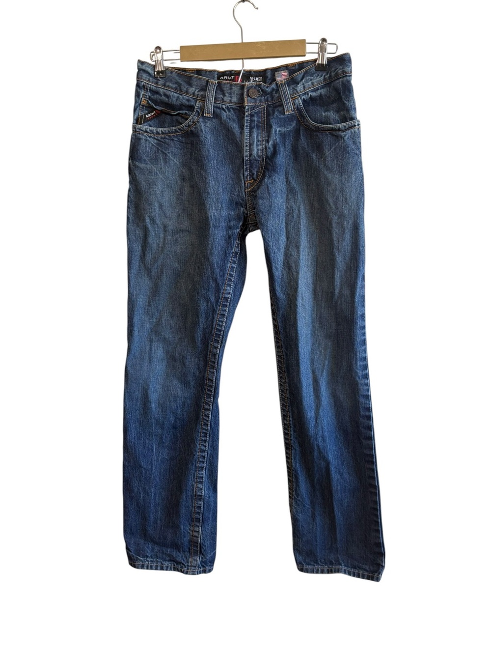 Ariat FR M4‎ Size 32 Relaxed Boot Jeans Dark Wash Workwear Utility Western Denim